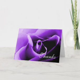 Purple Rose Thank You Note Template