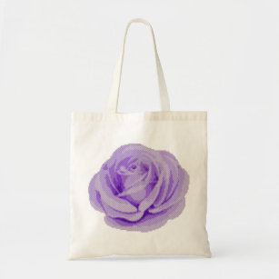 Big Sister Floral Tote Bag Personalized Name Pink Purple Flowers