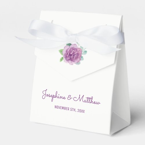 Purple Rose Wedding Favor Boxes