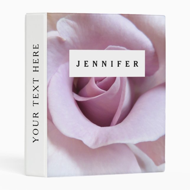 Purple Rose Wedding Photo Mini Binder (Front/Spine)