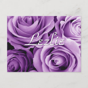 Purple Roses Bouquet Gift Item for Her V2 Postcard