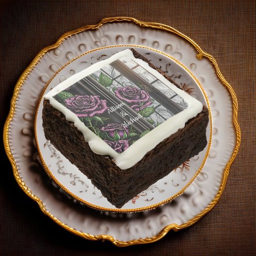 Purple roses by the window _ gothic style brownie