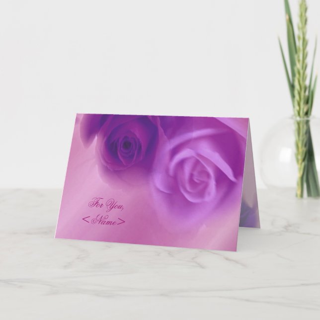 Purple Roses Card (Front)