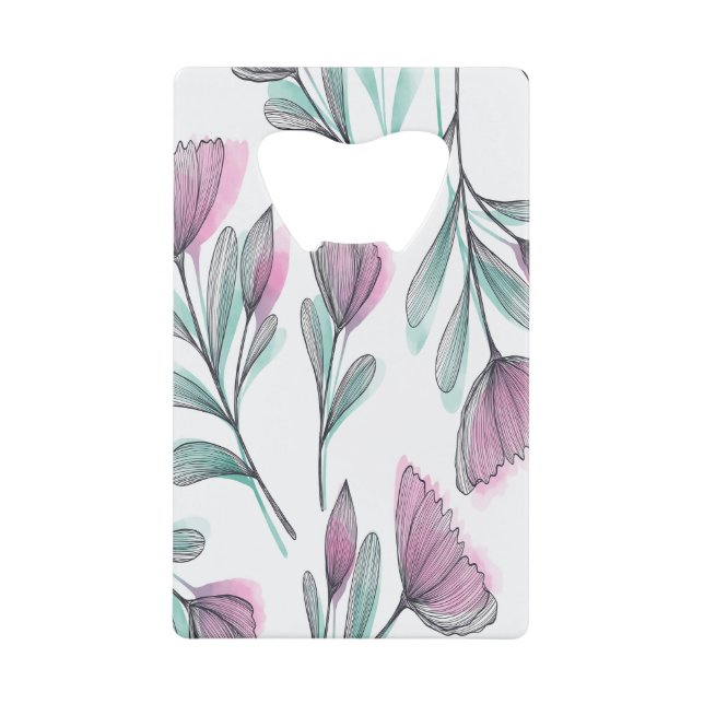 Purple roses credit card bottle opener (Front)