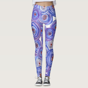 Purple roses Custom Leggings
