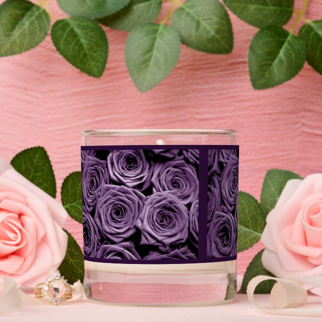 Purple Roses Designer Scented Candle (Wedding)