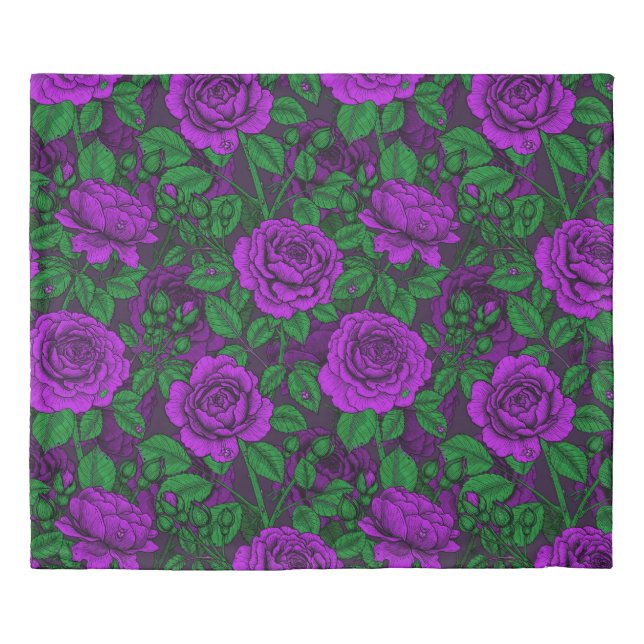 Purple roses duvet cover (Front)