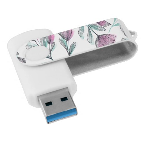 Purple roses flash drive