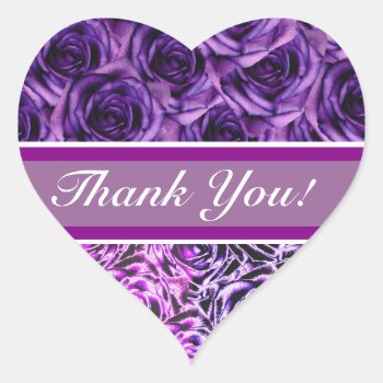 Purple Roses Heart Sticker by ggbythebay at Zazzle