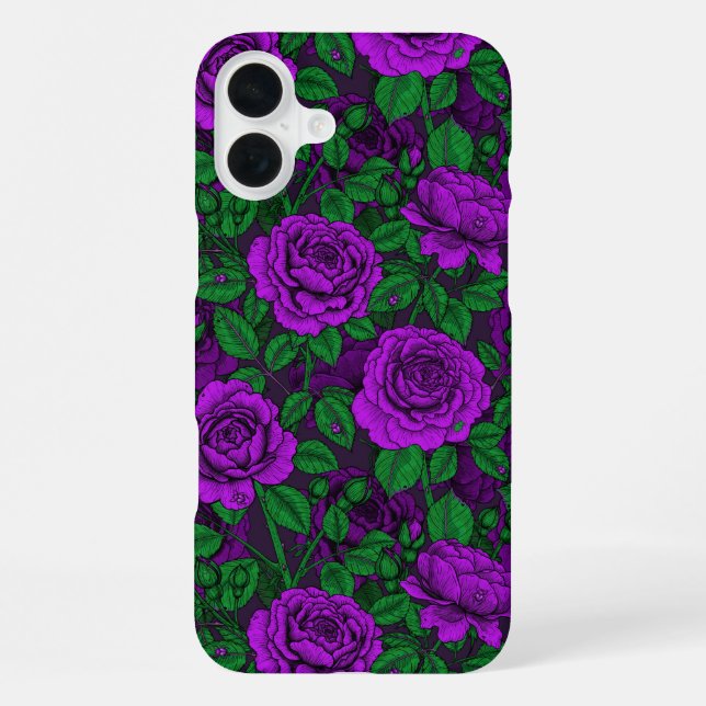 Purple roses iPhone case (Back)