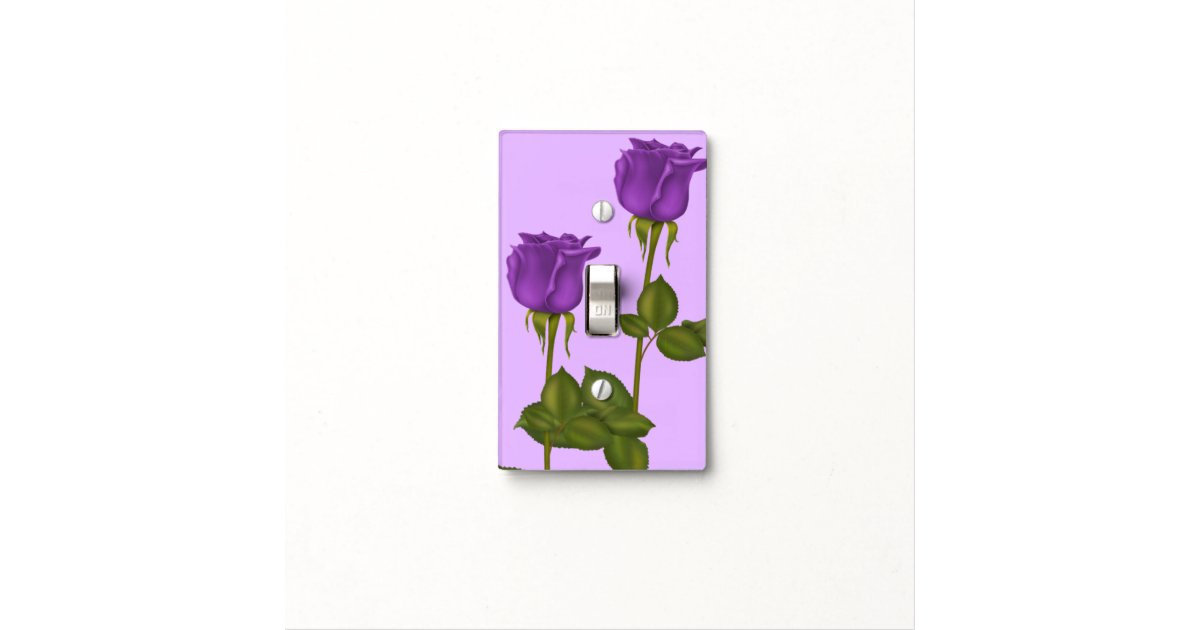 Purple Roses Light Switch Cover | Zazzle