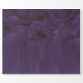 Purple Roses Marble Cloud Wrapping Paper (Flat)