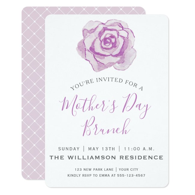 Purple Roses | Mother's Day Brunch Invitation