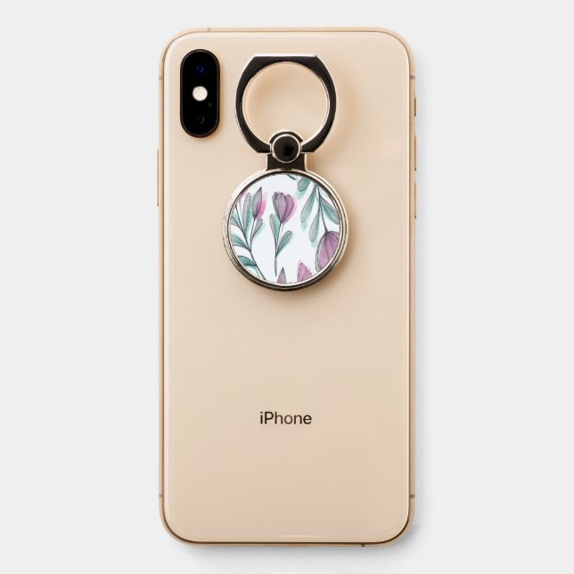 Purple roses phone ring stand (On Phone)