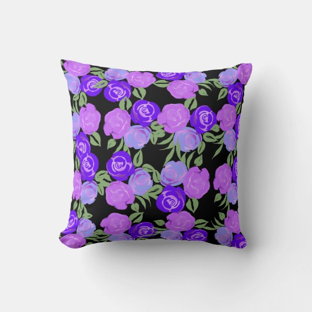 Purple Roses Pillow (Front)