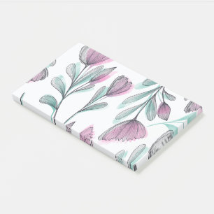 Purple roses post-it notes