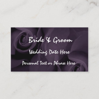 PURPLE Roses Reminder Insert - WEDDING Invitation