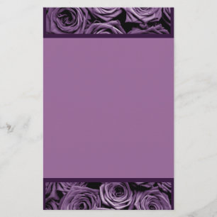 Purple Roses Stationery