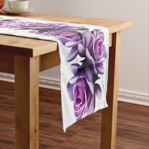 Purple Roses Table Runner