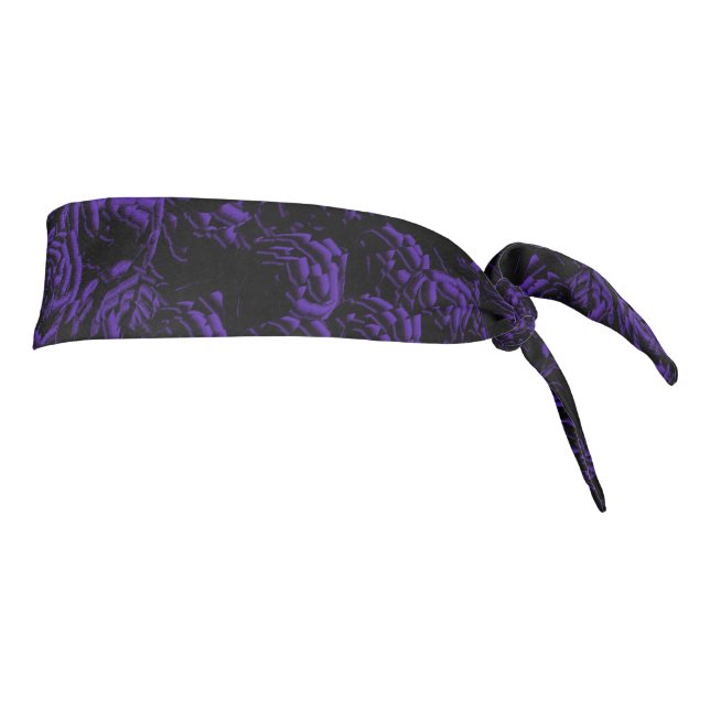 Purple Roses Tie Headband (Rotate 90)