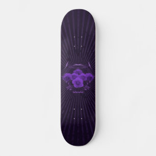 Purple Roses & Tribals: Custom Skateboard Deck