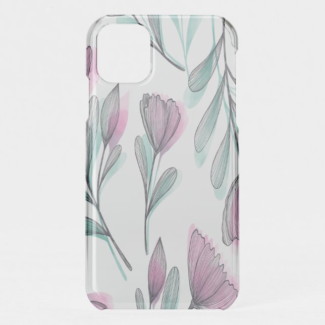 Purple roses uncommon iPhone case (Back)