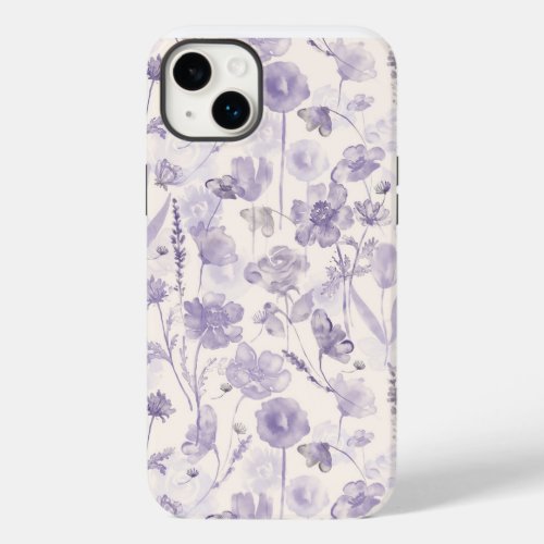 Purple Roses Watercolor Phone Case