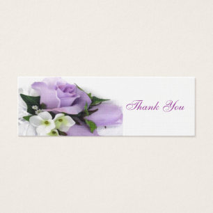 Purple Roses Wedding Favor Tag