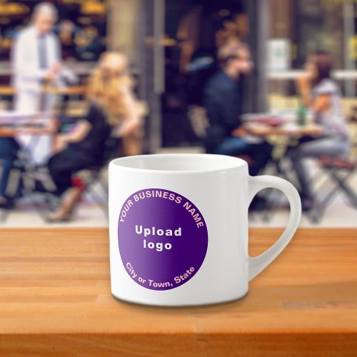 Purple Round Business Brand on Espresso Mug