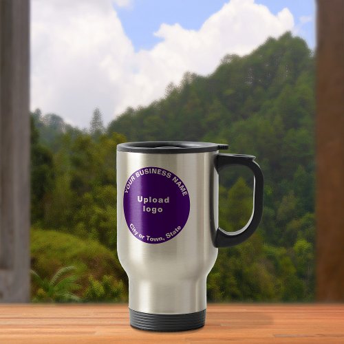 Purple Round Business Brand Stainless Travel Mug