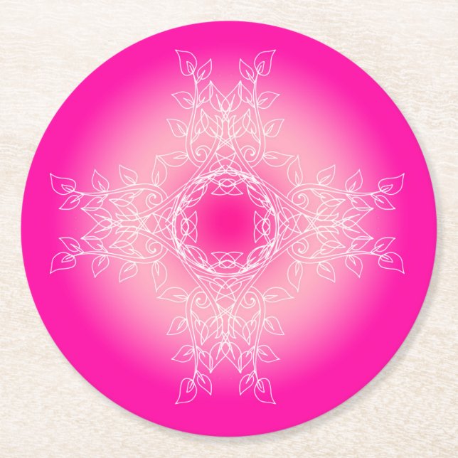 purple round paper coaster (Front)