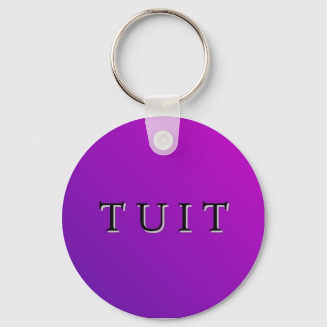 Purple Round Tuit Keychain (Front)