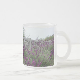 Purple Row Frosted Glass Coffee Mug