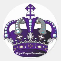 Purple Royal Crown Sticker - Majestic Elegance PNG Sticker