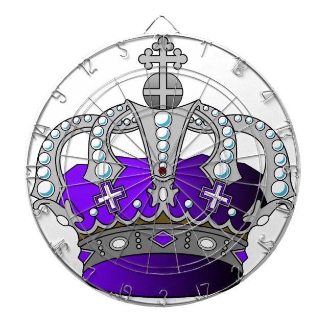 Purple Royal Crown Dartboard With Darts (Front)