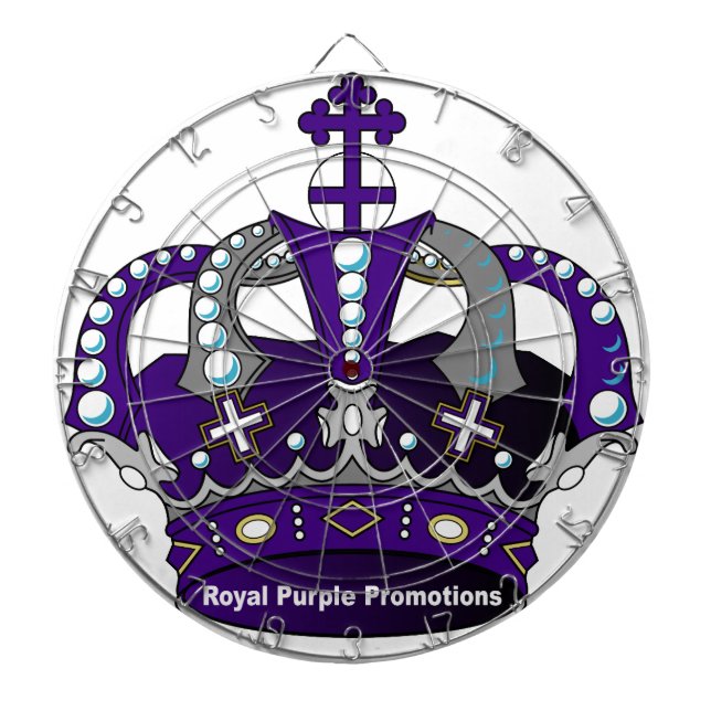Purple Royal Crown Dartboard With Darts (Front)