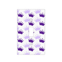 Purple Royal Crowns Fairytale Prince Storybook Light Switch Cover