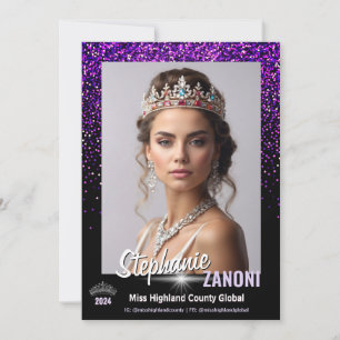 Purple Royale Pageant Autograph Card QR Code