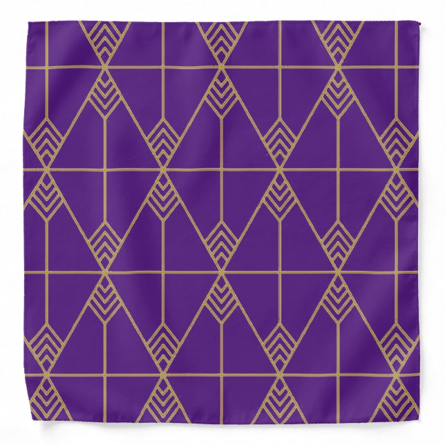 Purple Royalty Print Adult Bandana (Front)