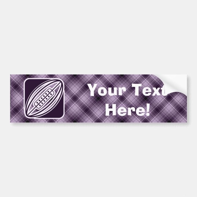 Purple Rugby Bumper Sticker (Front)