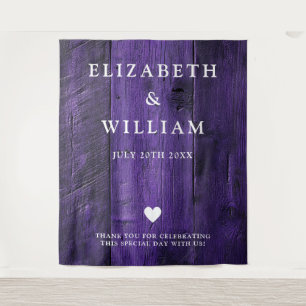 Purple Rustic Boho Barn Wood Photo Booth Backdrop