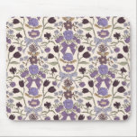 Purple Rustic Bows and Blossoms Mouse Pad<br><div class="desc">Boho and rustic mousepad featuring hand drawn illustration of bows and flowers in purple.</div>