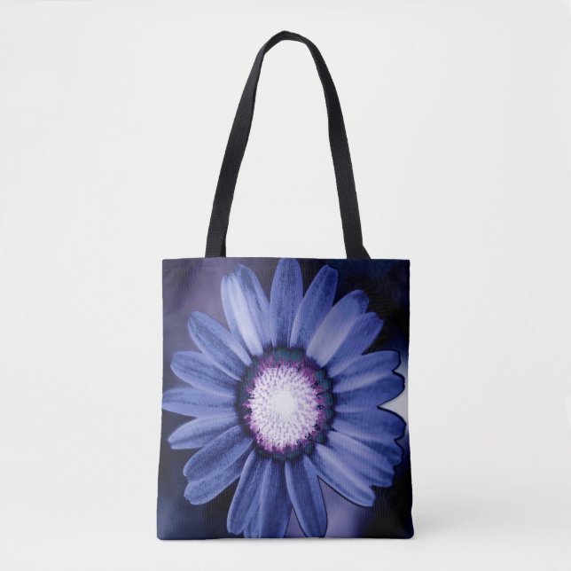 Purple Rustic Daisy Tote Bag (Front)
