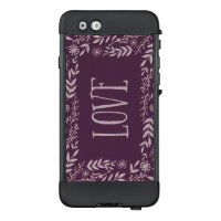 Purple Rustic Floral Love LifeProof NÜÜD iPhone 6 Case