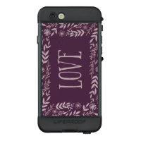 Purple Rustic Floral Love LifeProof NÜÜD iPhone 6s Case