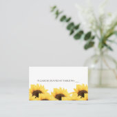 PURPLE RUSTIC SUNFLOWER SEATING PLACE CARD (Standing Front)
