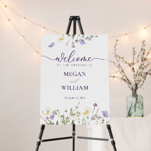 Purple Rustic Wildflowers Foam Board