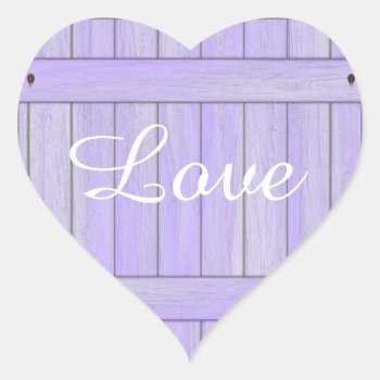Purple Rustic Wood Vintage Style Love Stickers by Magical_Maddness at Zazzle