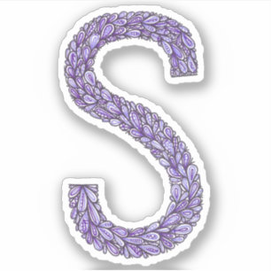 Purple S  Sticker