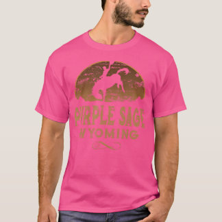 Purple Sage Wyoming Wy Rodeo Cowboy T-Shirt